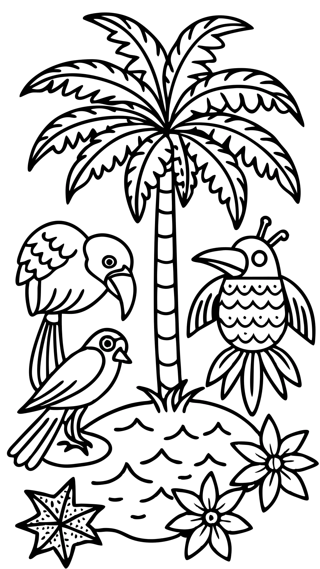 coloriages tropicaux